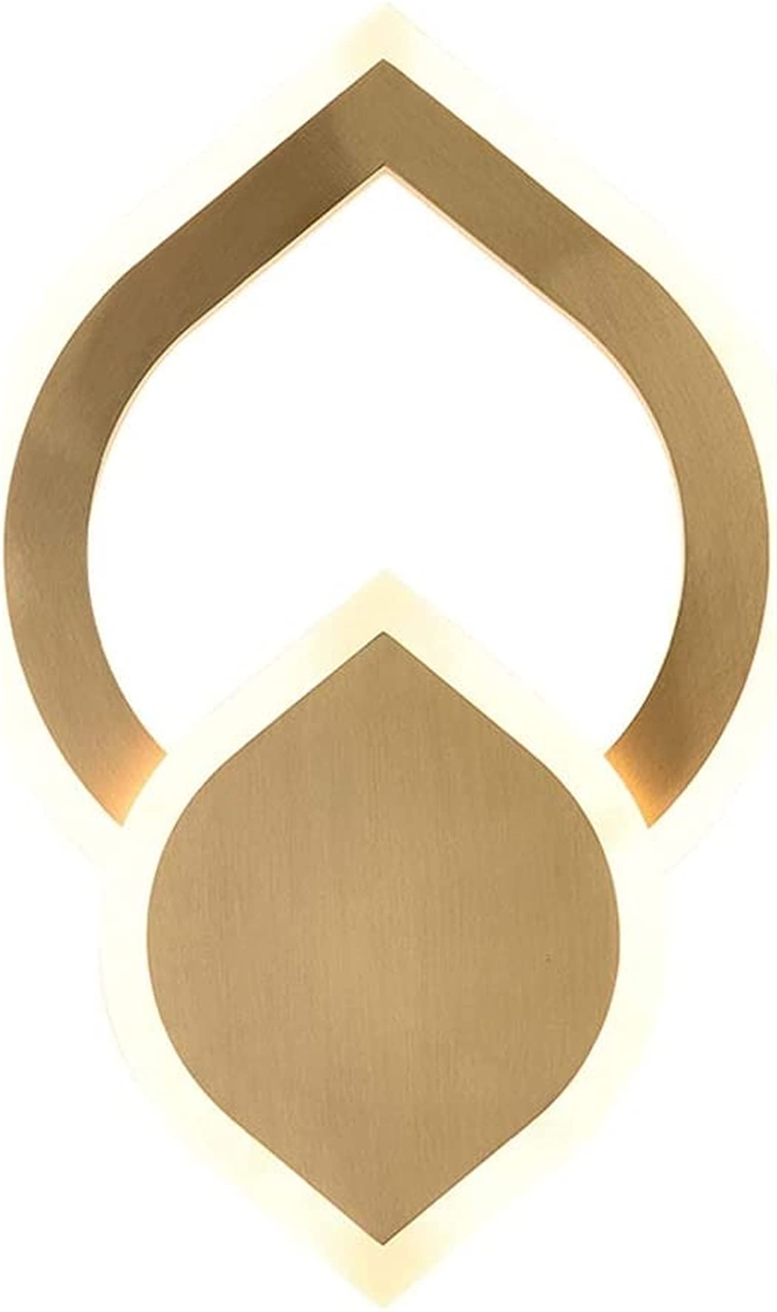 Lámpara de pared oro LED de 15W regulable para pasillo y salón modernos 8