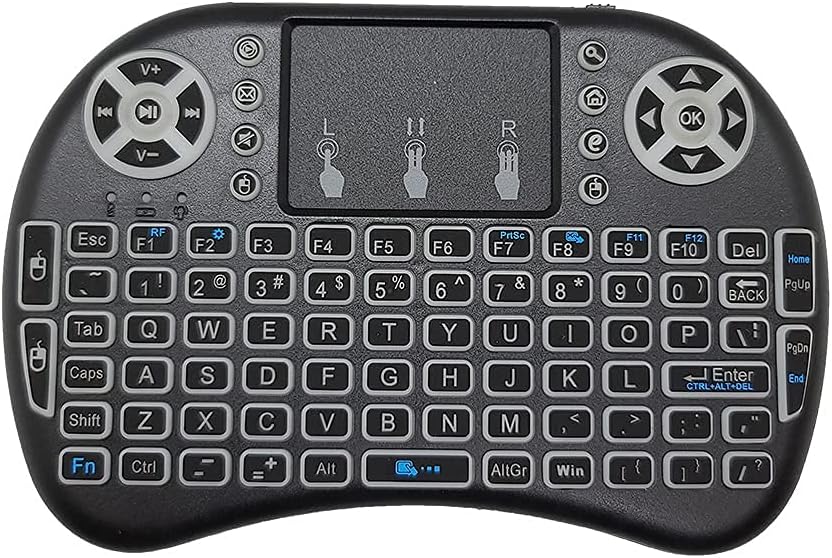 Top-down view of Gtek Wireless Mini Keyboard
