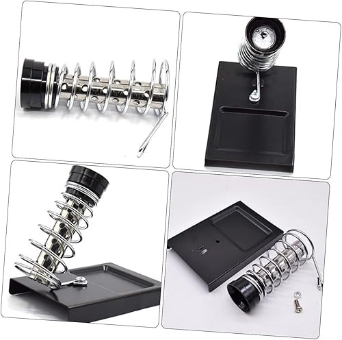 Miniatura 8 de Estación de soporte de soldadura 2 unids soporte de rectángulo de soldadura Soporte de resorte de soldadura Base de metal Soporte de soldadura