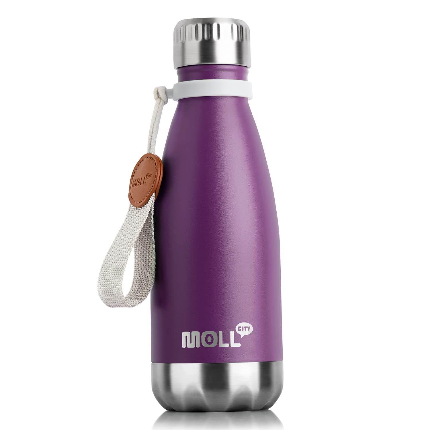 12 oz Stainless Steel Double Wall Vacuum Insulated Water Bottle, BPA-Free