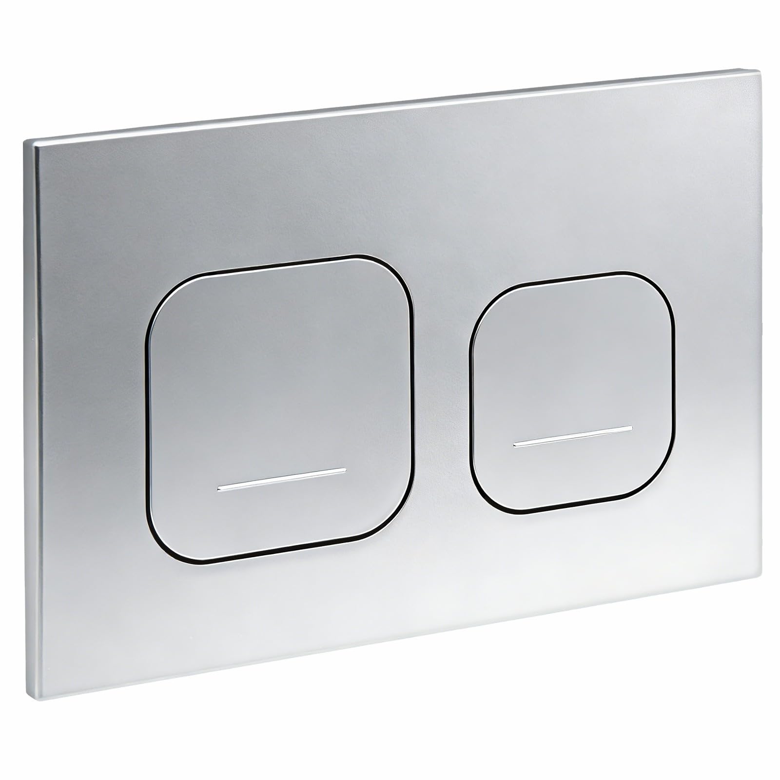 Plaque de Chasse de Remplacement WC compatible avec la série Geberit Sigma UP300 et UP320, Double Chasse 245×164 mm,115770115 | Mat (gris argenté)