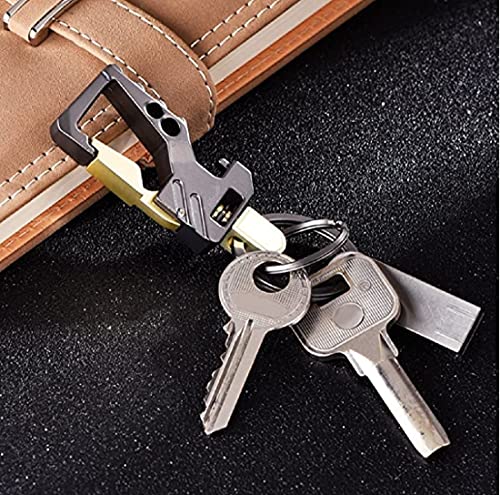 Image of Contacts Heavy Duty Stainless Steel Keychain with Bottle Opener for Men and Women - GunMetal Gold (Pack of 2 - New)