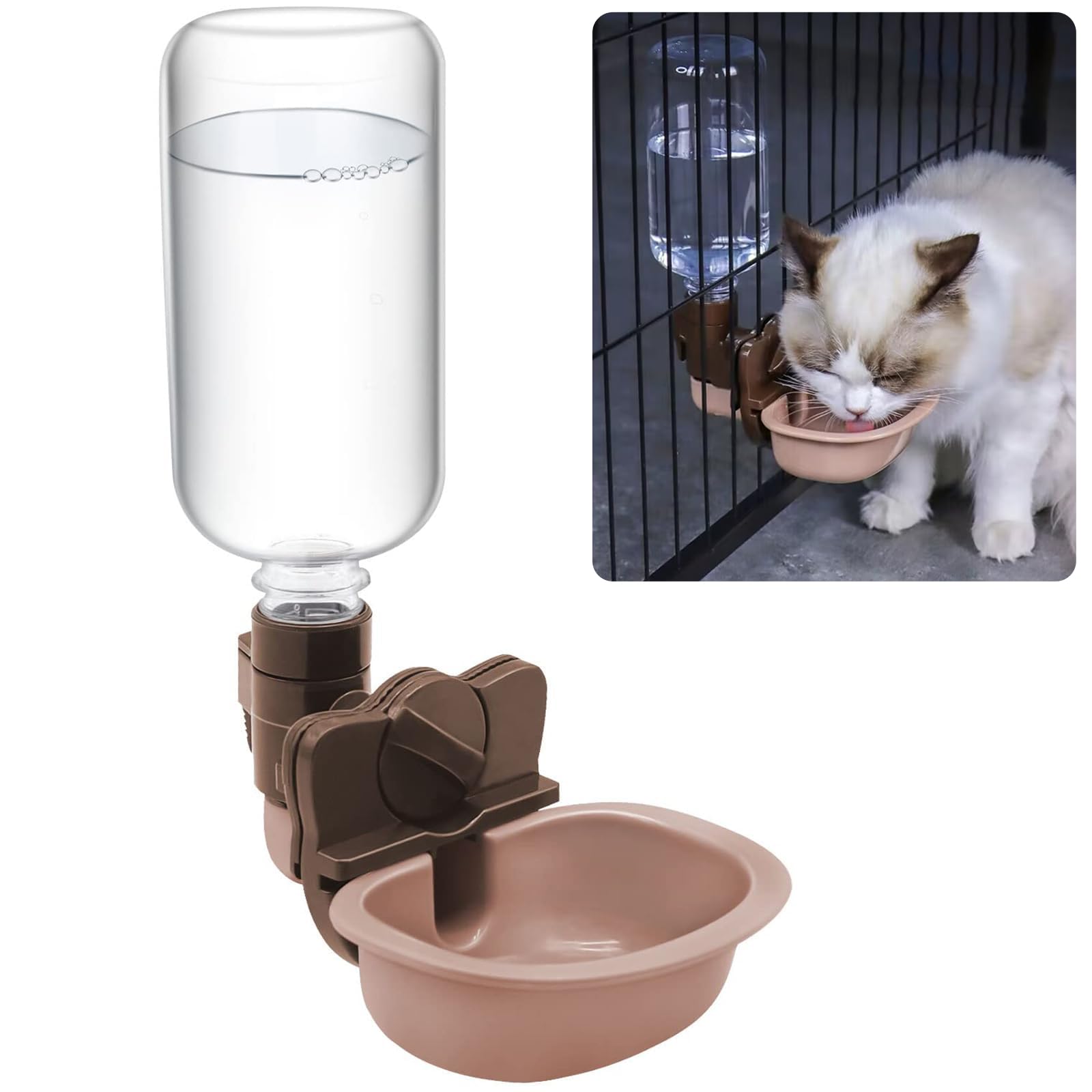 Amazon | TVTペット給水器 犬 猫自動給水器 犬 猫 ケージ 取付型 
