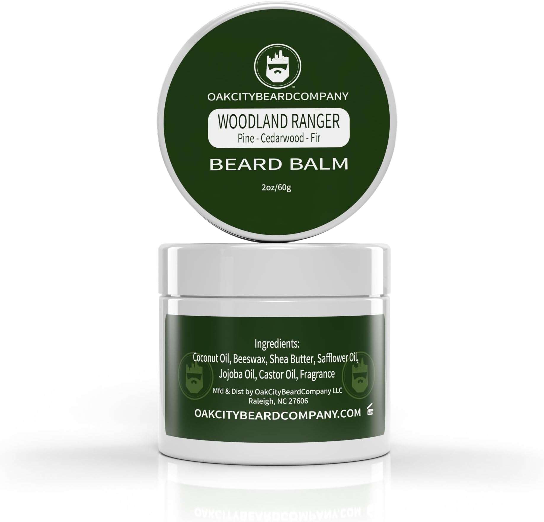 OakCityBeardCo. - Woodland Ranger - 2 Ounce - Beard Balm - Pine - Cedarwood - Fir - Beard Conditioner