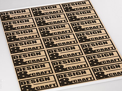 Textured Brown Kraft 2.83" X 1.5" Rectangle Labels For Laser And Inkjet Printers With Downloadable Template And Printing Instructions, 5 Sheets, 105 Labels (Rb28) #TOP3