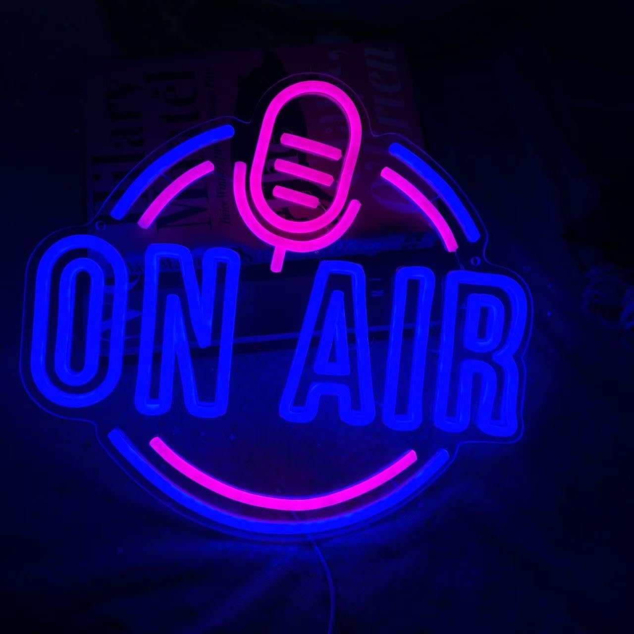 On Air Led Neon Sign Podcast Studio Neon Sign On Air Sign Streaming Sign Cool Led Signs Game Room Wall Art Decor Scene Decor - Image 3