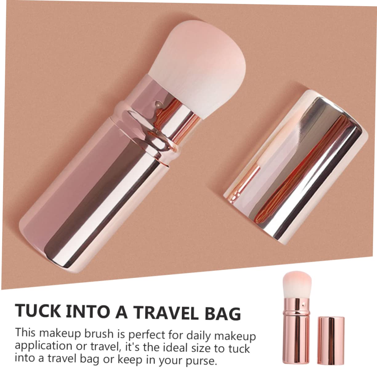 TOVINANNA Blush Brush for Cheeks Nylon Wool Makeup Brush Cosmetics Brush for Travel/professional Use