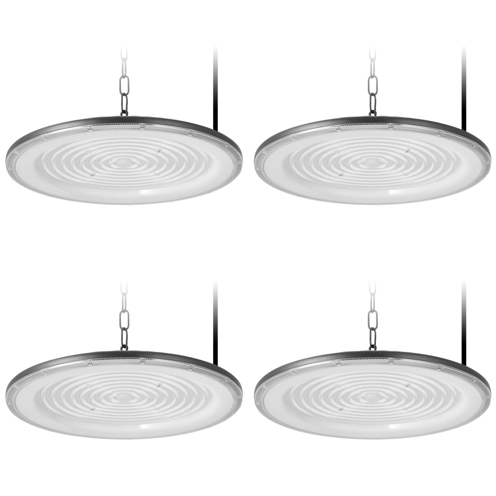 Bellanny 800W LED UFO High Bay Light - 80000LM High Bay Light 6500K Daylight White Warehouse Lighting IP66 Waterproof Commercial Lighting Fixture for Workshop Factory Warehouse Garage（4 Packs）