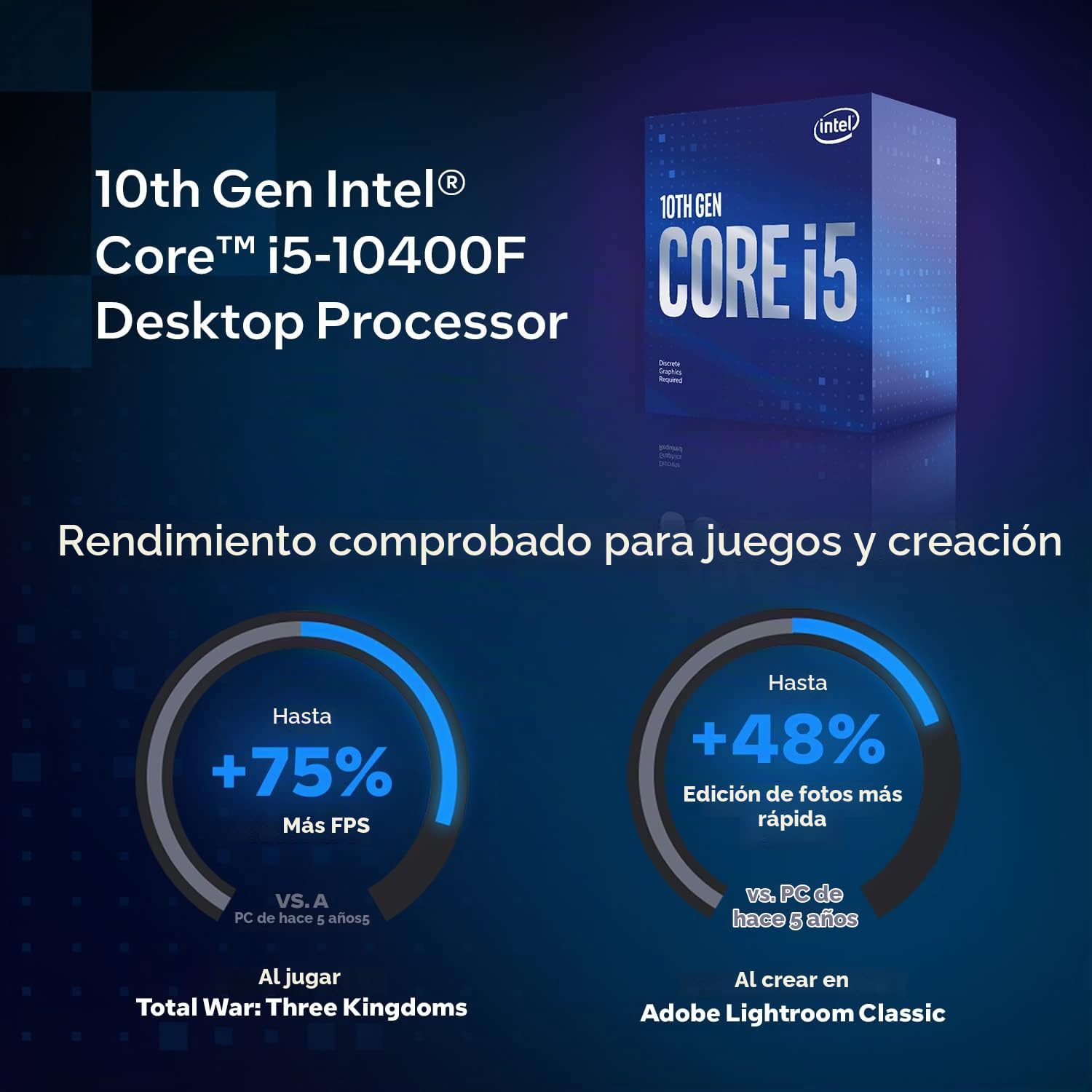 Amazon.com: Intel Core i5-10400F Procesador de escritorio 6