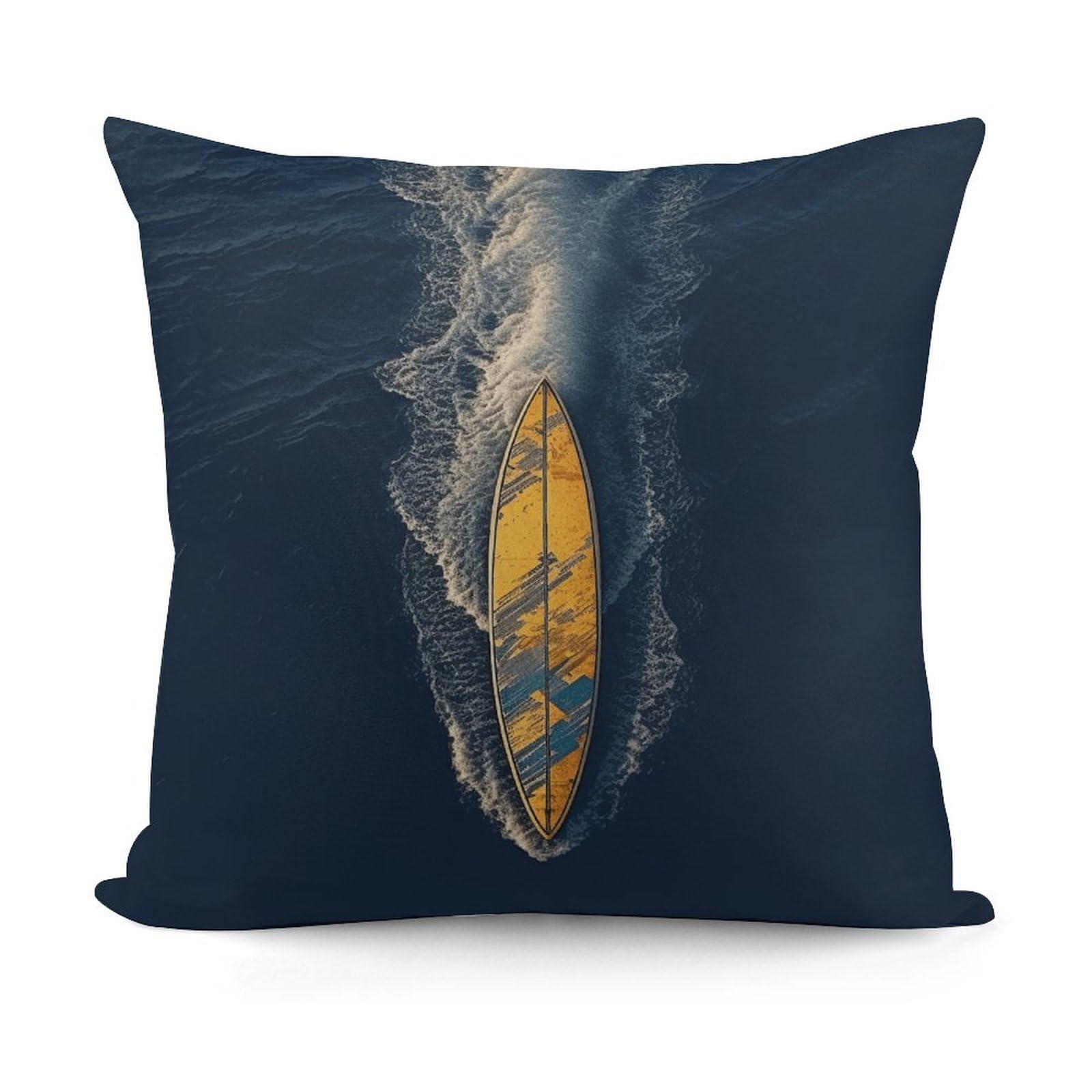 VstaDank Decorative Surfboard Throw Pillow Covers Luxury Soft Pillowcases Fluffy Plush Accent Pillow Cases Personalized Square Lumbar Pillows Shells for All Seasons 18" X 18"