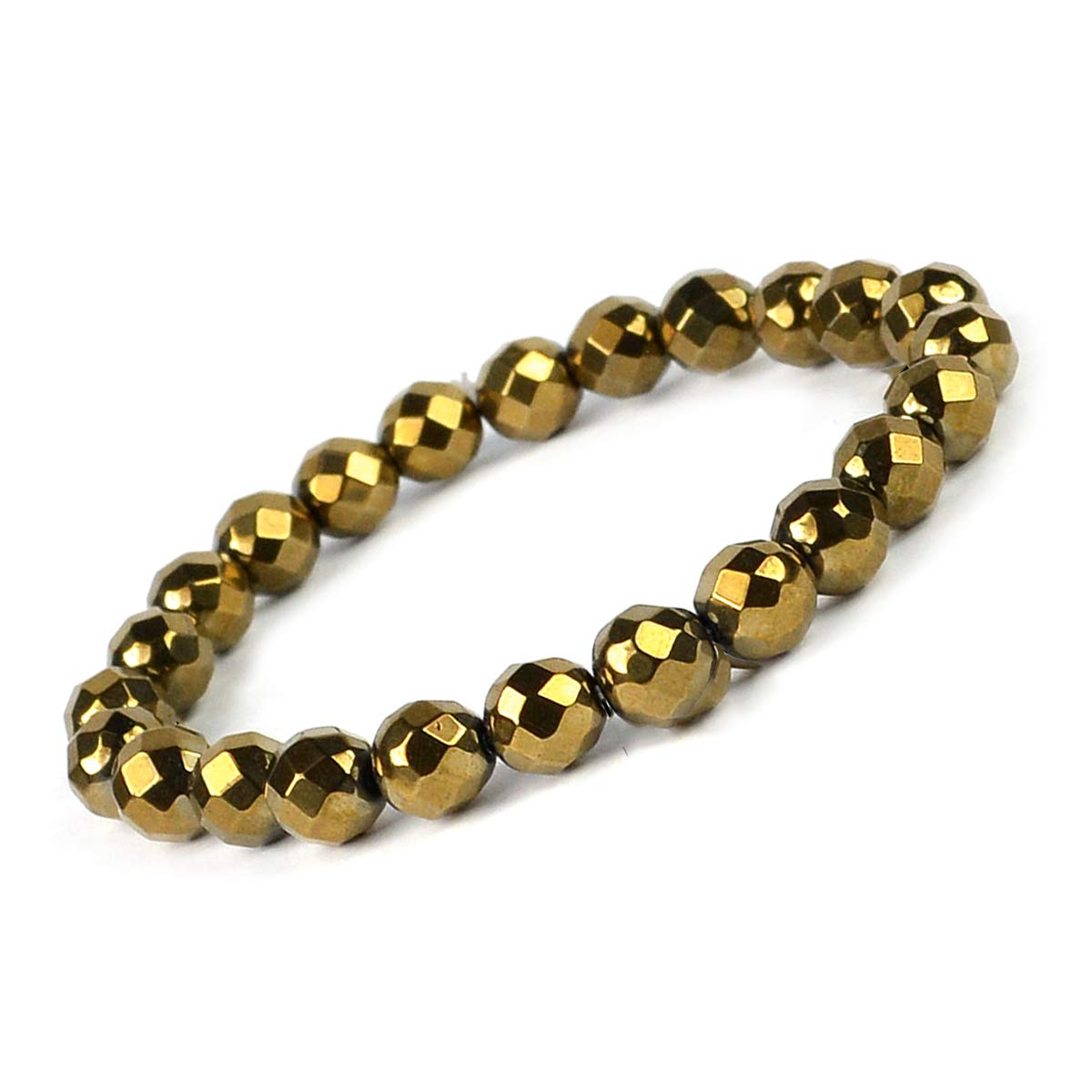 Reiki Crystal Products Natural Golden Hematite Bracelet Crystal Stone 8 mm Diamond Cut Bead Bracelet for Reiki Healing and Crystal Healing Stone (B08T71TCXR) Amazon Price History, Amazon Price Tracker