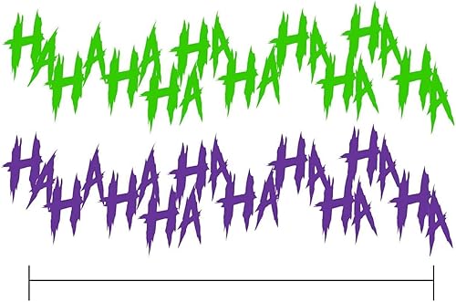 2X Joker Haha Serious Evil Body - Calcomanía para parabrisas de automóvil, 8 pulgadas, color verde lima + morado