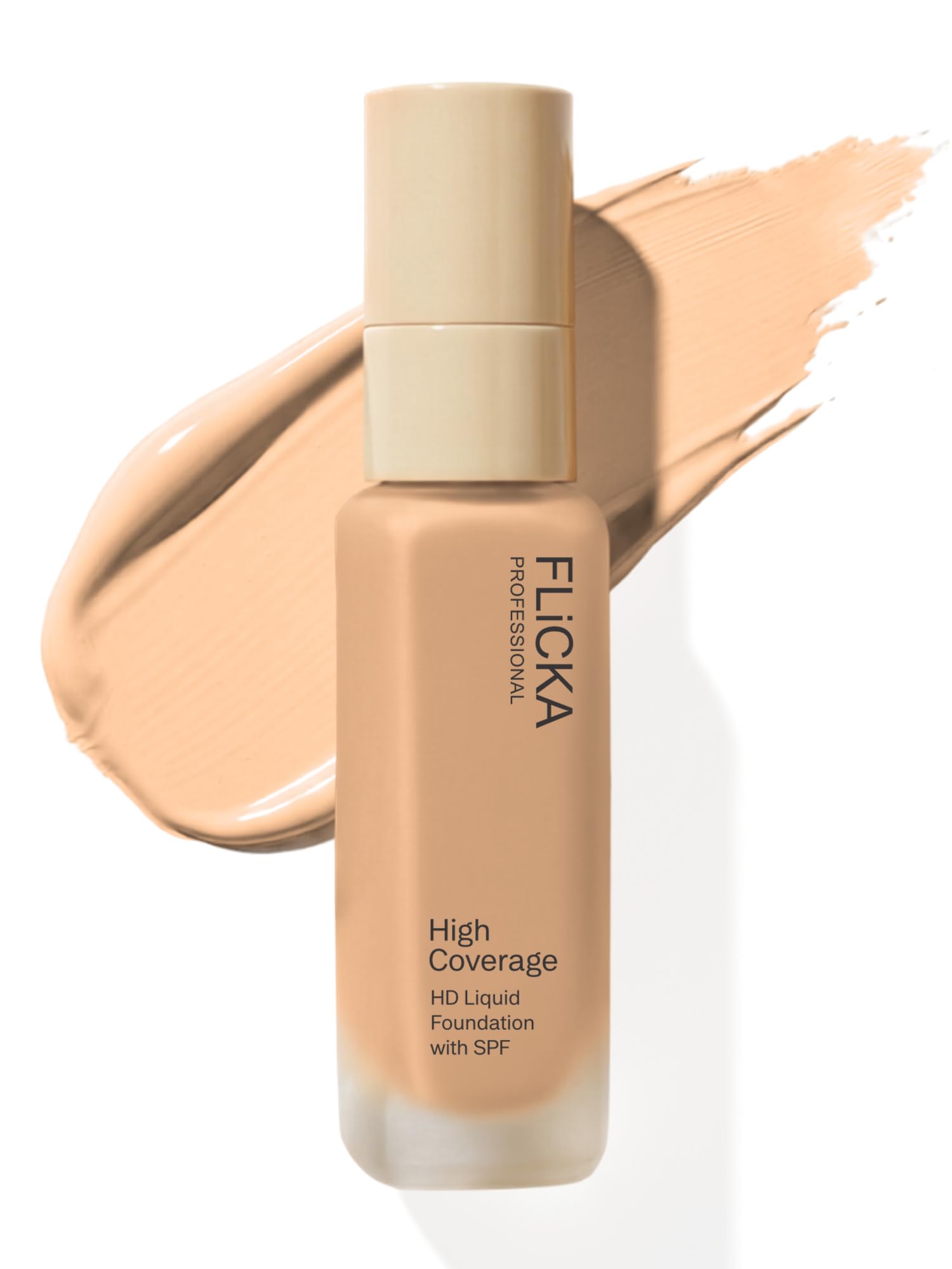 FLiCKA Professional HD Liquid Foundation With SPF Long Lasting High Coverage Waterproof - Fair 101