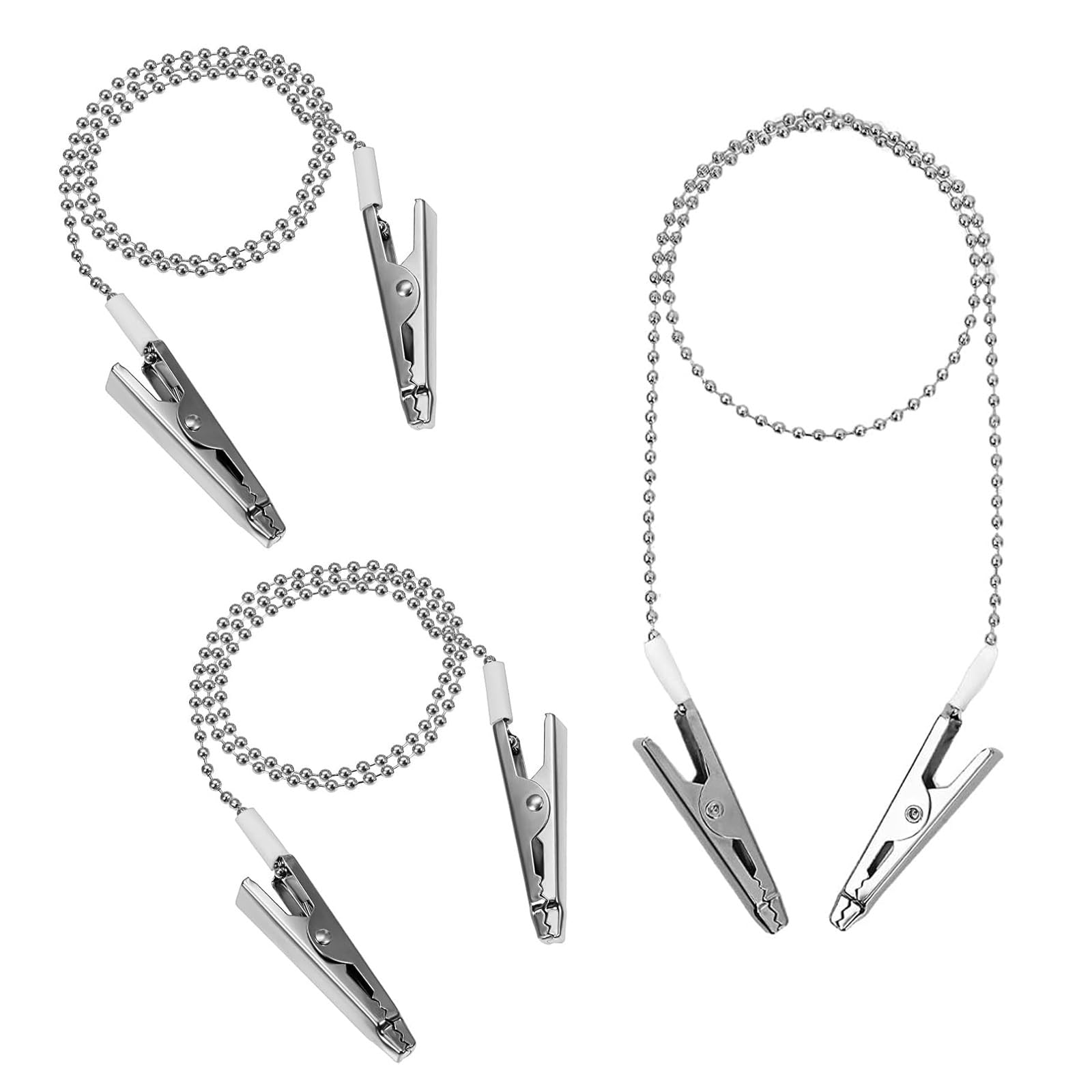 HAOBIN Portatovaglioli Clip Tracolla A Catena Flessibile Catena Per Asciugamani Clip Di Tovaglioli Catena Clip Per Tovaglioli Flessibile E Regolabile In Lunghezza,Adatta Per Anziani E Bambini,4 Pezzi