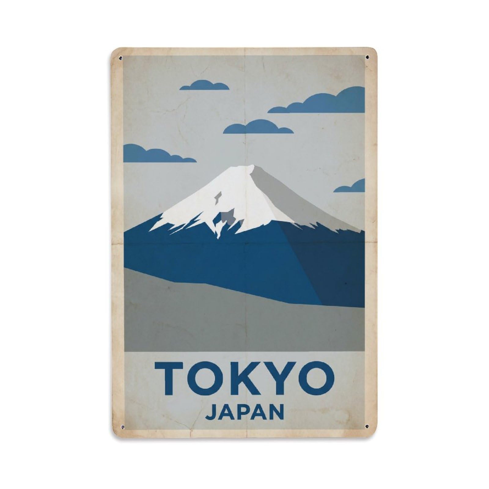 Gead 8X12inch Style Vintage Travel Tokyo Japan Mountain Metal Tin Sign