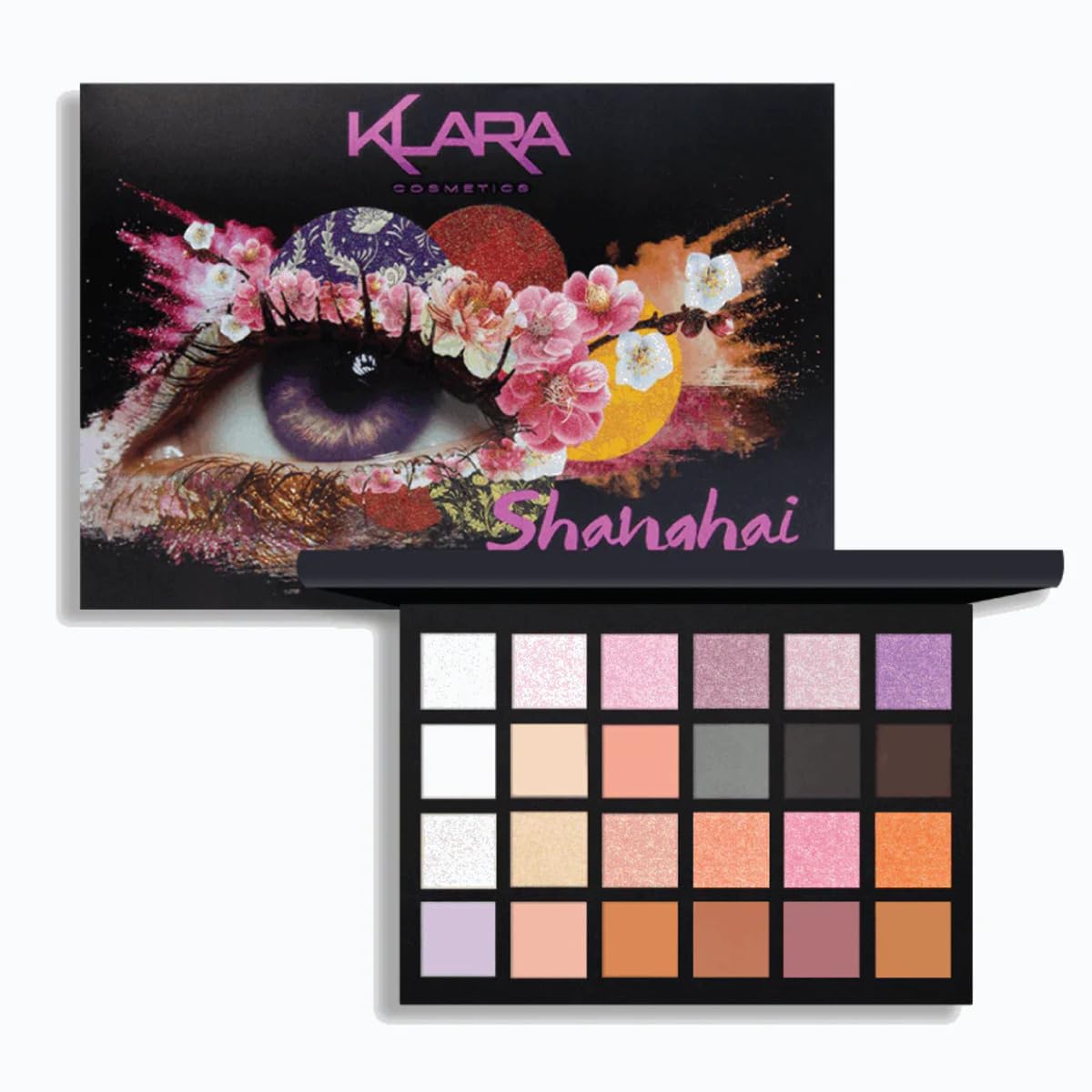 Paleta de 24 sombras de ojos Shanghai de Klara para mujer, 47.6 g