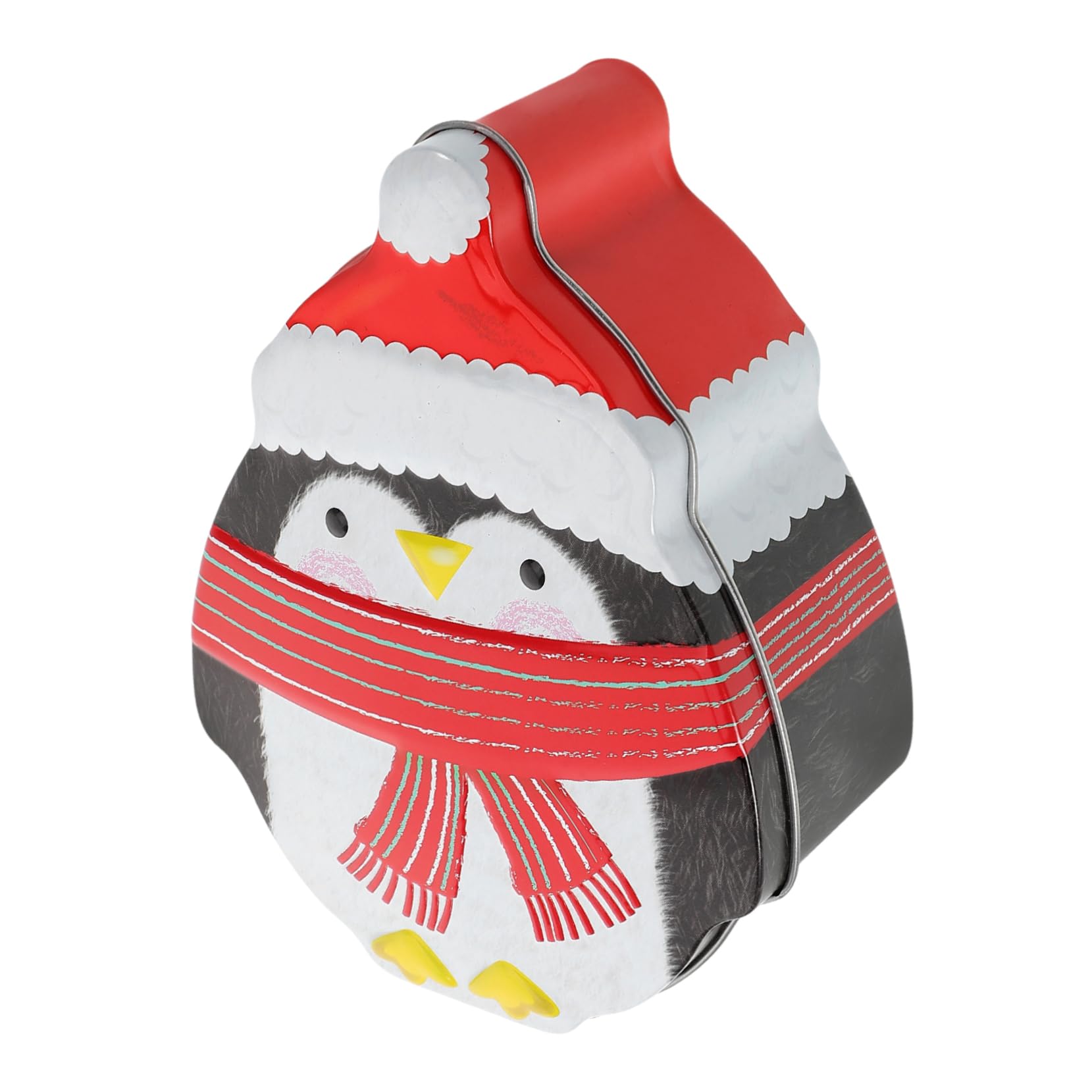 Caja de golosinas con forma de pingüino de Navidad BESPORTBLE de metal