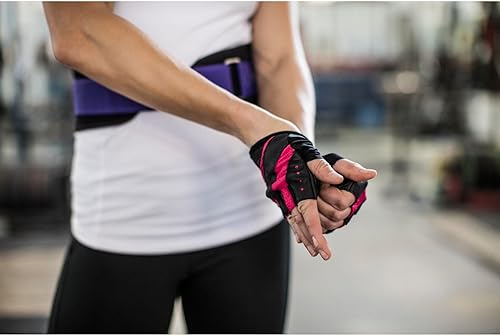Miniatura 7 de Guantes Harbinger Pro para mujer con palma de cuero acolchada con ventilación para levantamiento de pesas, entrenamiento, fitness y entrenamientos