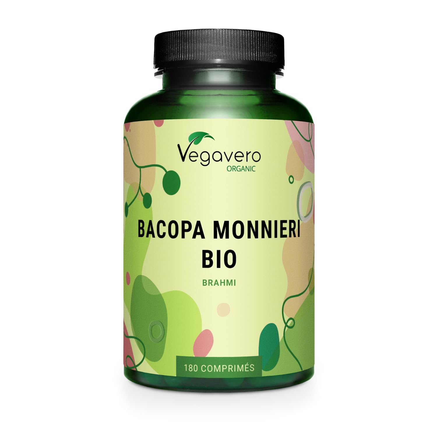 Bacopa Monnieri BIO Vegavero® | 180 Comprimés | Nootropic : Mémoire + Focus | Unique : Brahmi BIOLOGIQUE Avec Bacosides | Vegan