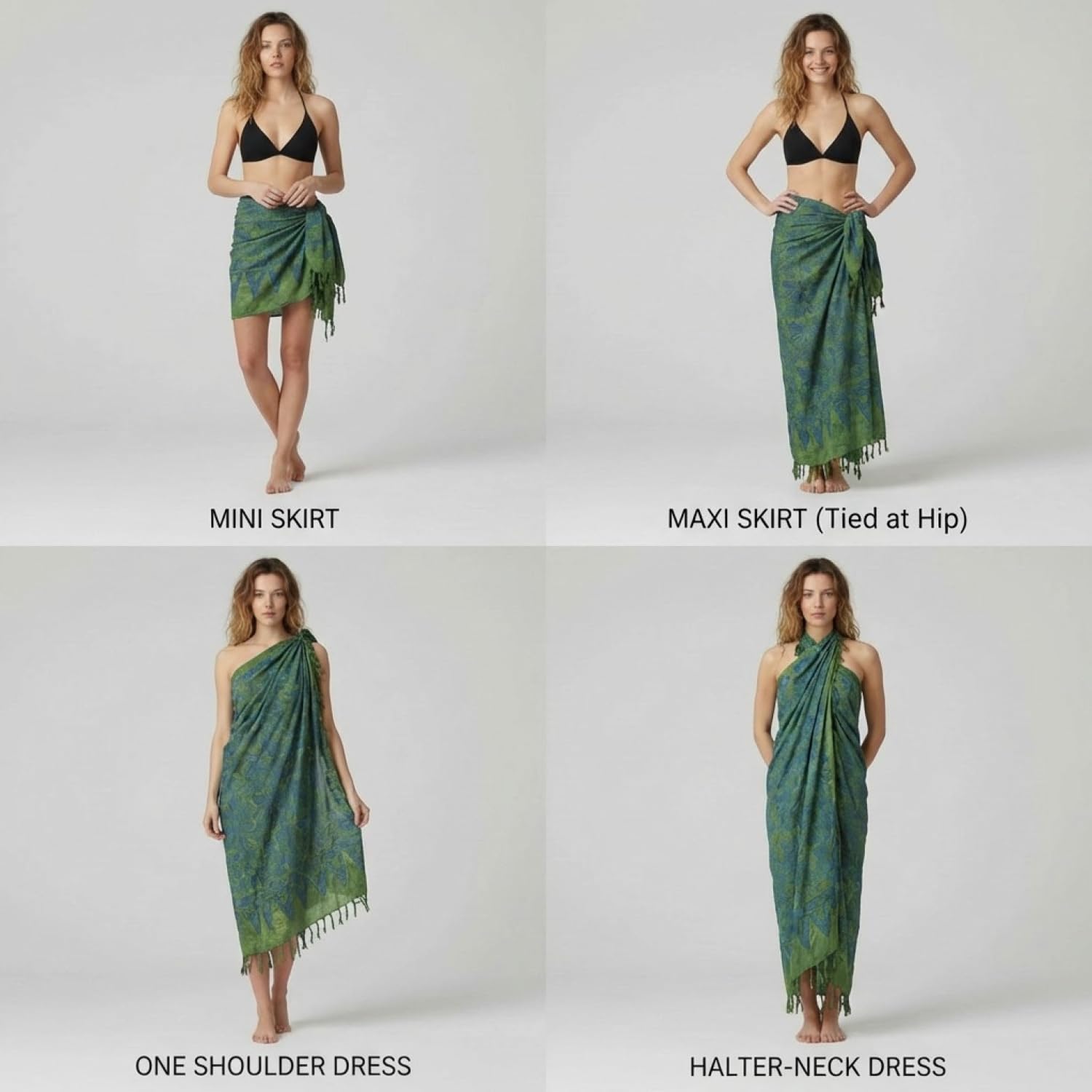 Guru-Shop, Pareo z Bali, wisząca na ścianie, spódnica portmonetkowa, sarong, celtycki Jean, niebieski, syntetyczny, rozmiar odzieży: jeden rozmiar, 160 x 100 cm, ściany i ręczniki plażowe