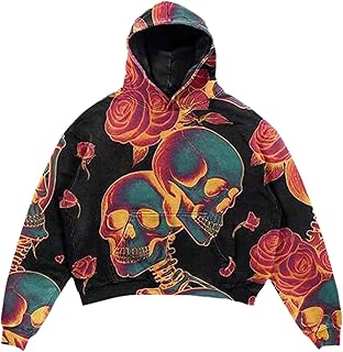 Generisch
Black Hoodie Men's Halloween Loose Hoodie for Men Casual Everyday Wear with Digital Print Design Ideal for Winter Men's Sweatshirt Retro