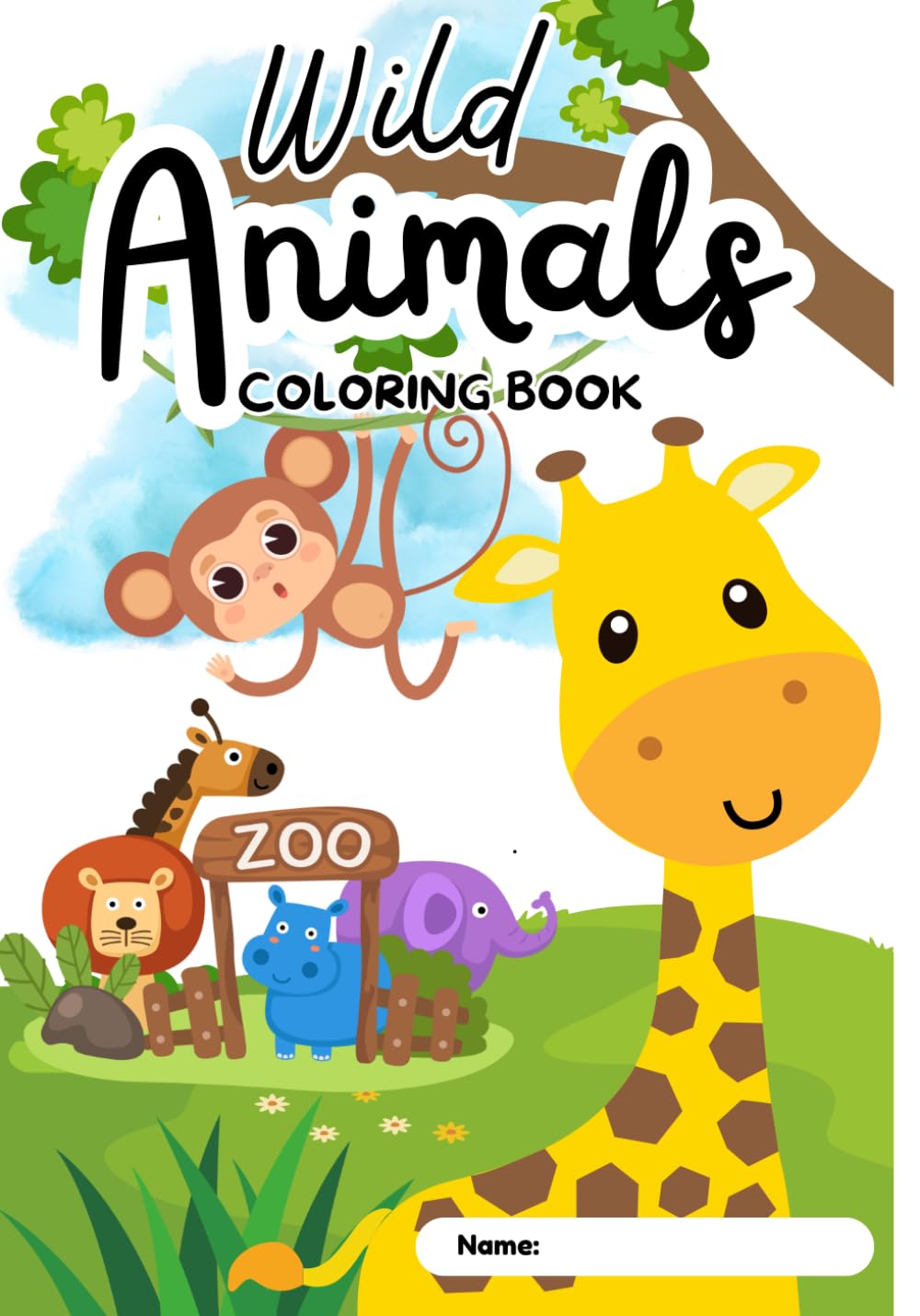 Wild Animals Colouring Book