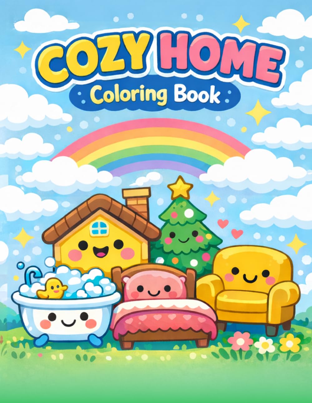 Cozy Home Coloring Book: Fun & Easy Coloring Pages for Kids (Colorbrew House A–Z Coloring Series)