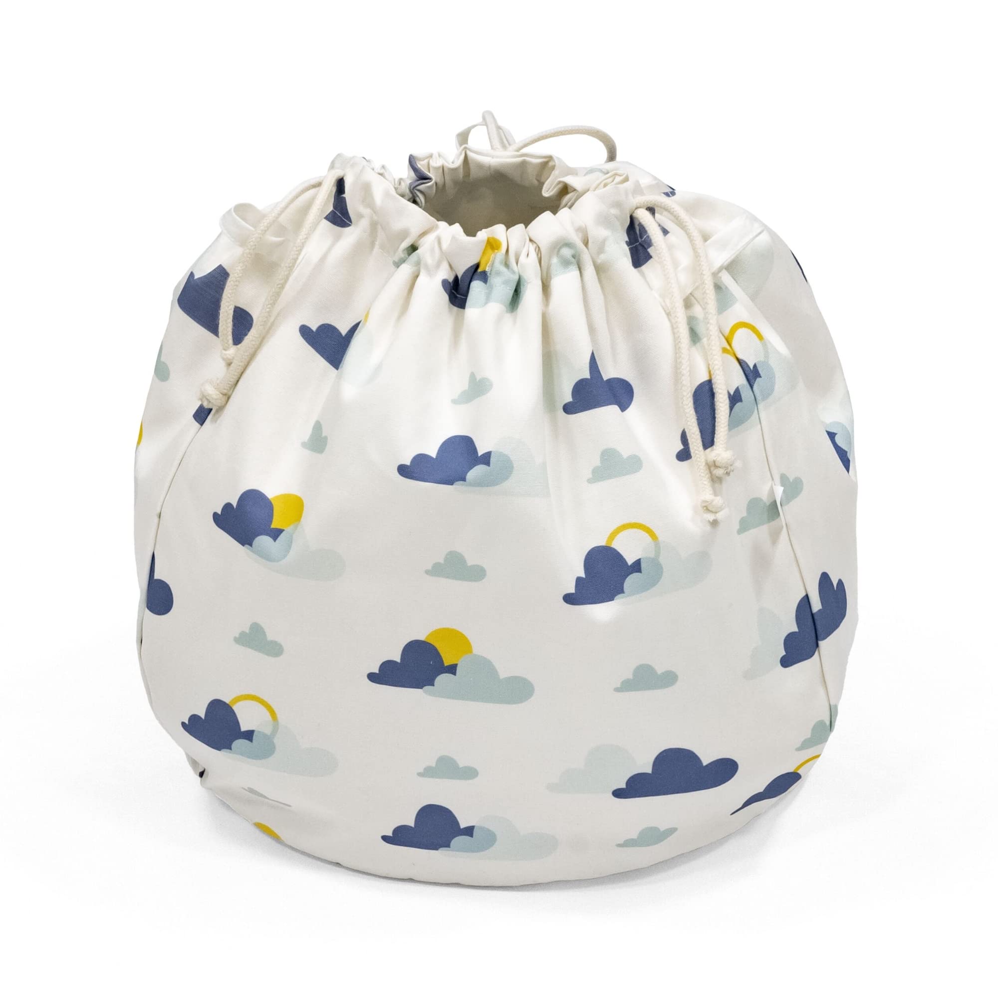 Stokke MuTable Borsa Portaoggetti, Clouds - Versione 2023 - Per giocattoli di piccole e medie dimensioni - Realizzata in morbido cotone + rete traspirante - Lavabile in lavatrice