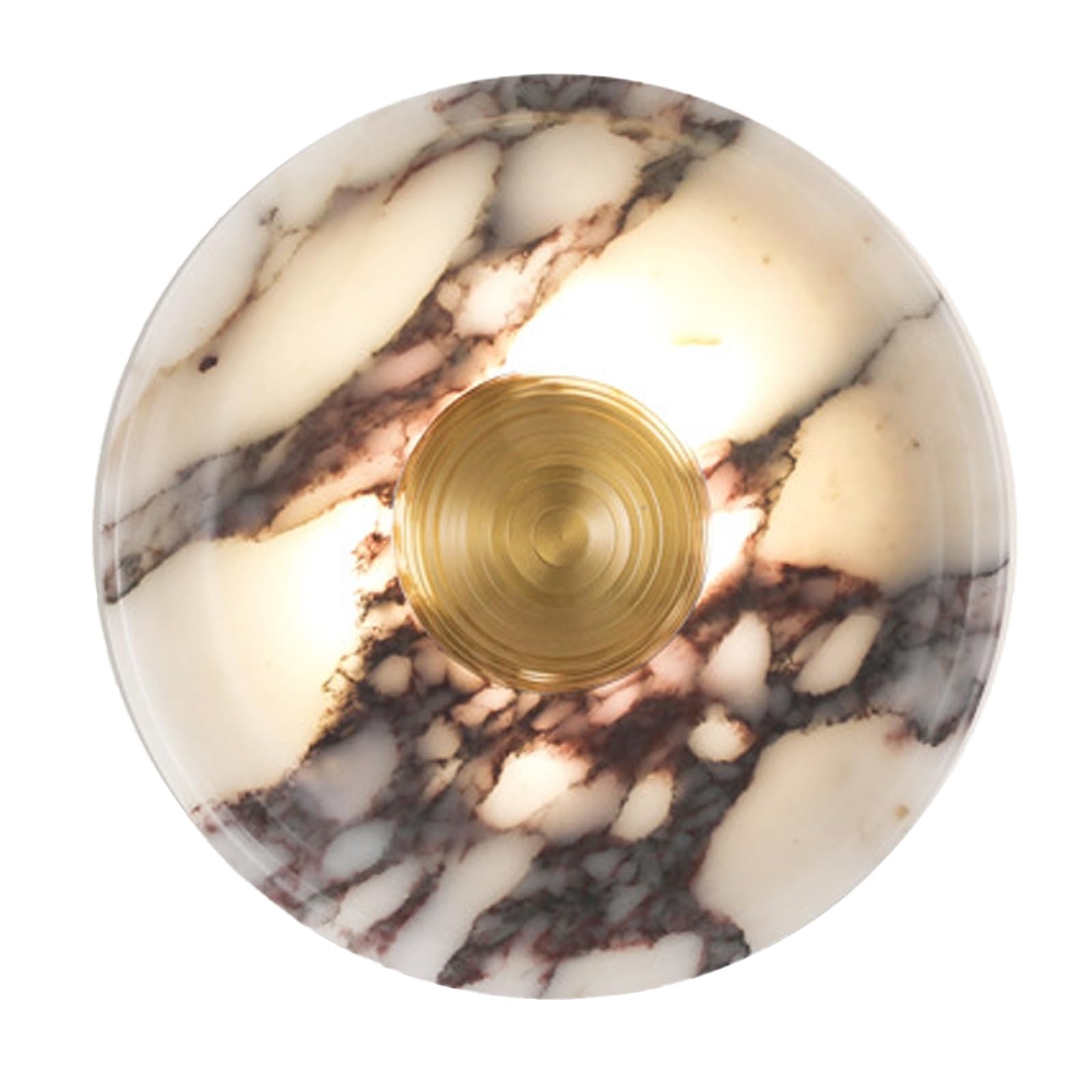 KHUKHU Natural Marble Wall Sconce, Stone Wall Mounted LED Lamp, Vanity Light Fixture, for Bedroom, Living Room, Hallway & Staircase, Decor(Gold,9.8in)