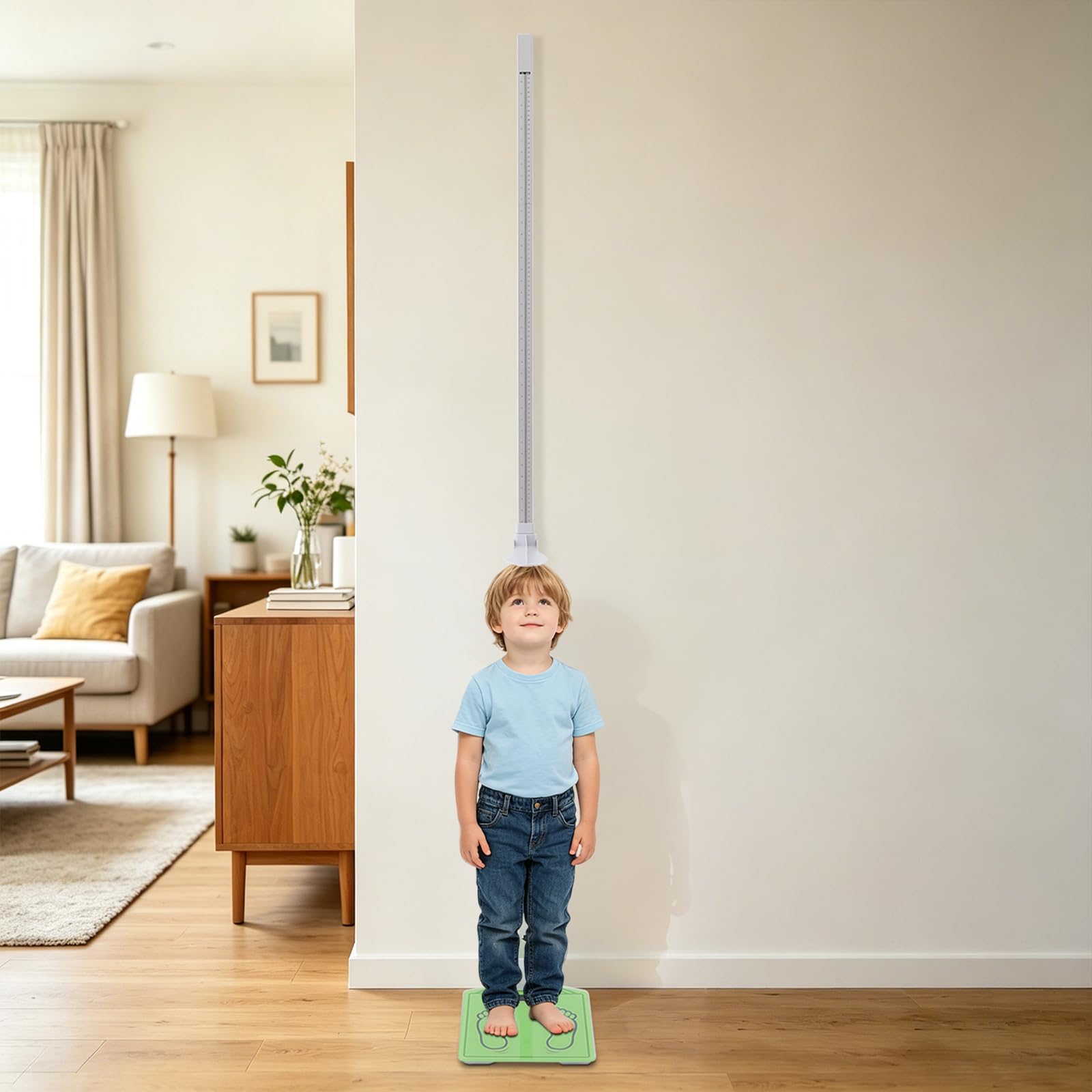 Höhen- und Gewichtsmessgerät 210cm/180kg digitale Körperwaage für Zuhause | Zwei Messungen In Einem, Einfache Bedienung, übersichtliche Skala, Zerlegbar Für Senioren, Fitness-Studios, Aluminium Legiert