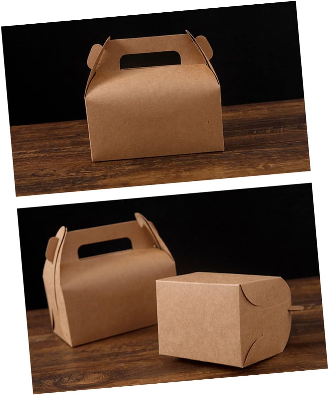 minkissy 30pcs Eco-friendly Kraft Paper Candy Tote Boxes Foldable Packaging Boxes Bulk Candy Containers Party Favors
