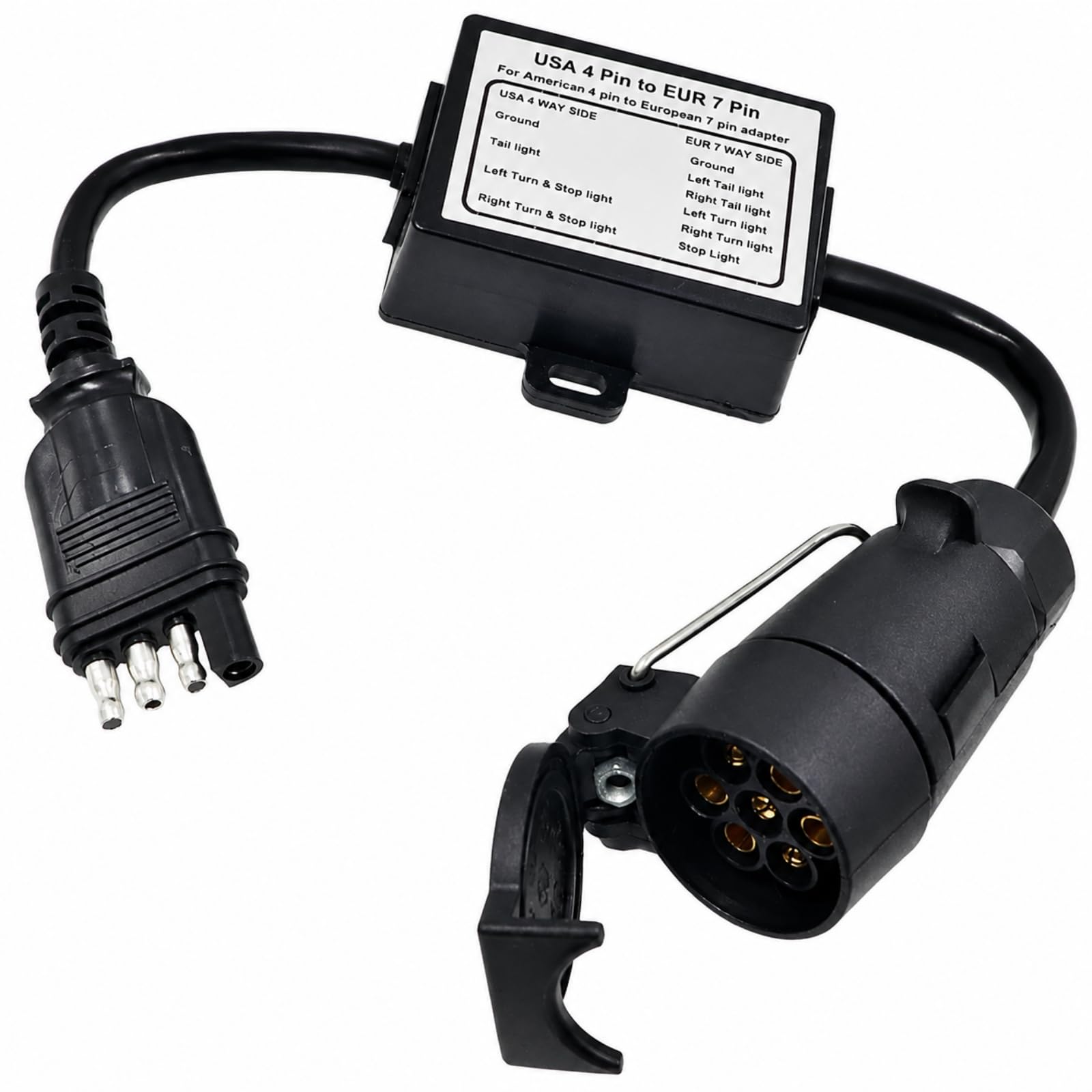 Adaptador Remolque con Tapa Antipolvo | Arnés Adaptador Remolque con Enchufe y , Impermeable, para Remolques