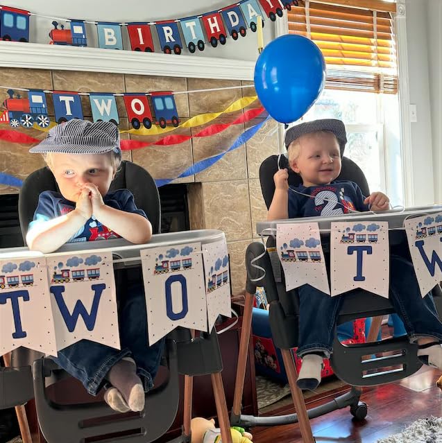 Toddler Baby Boy 2nd Birthday Outfit Choo Choo I'm Two Train Sweatshirt Two Cool Long Sleeve T-Shirt Top Fall Clothes3