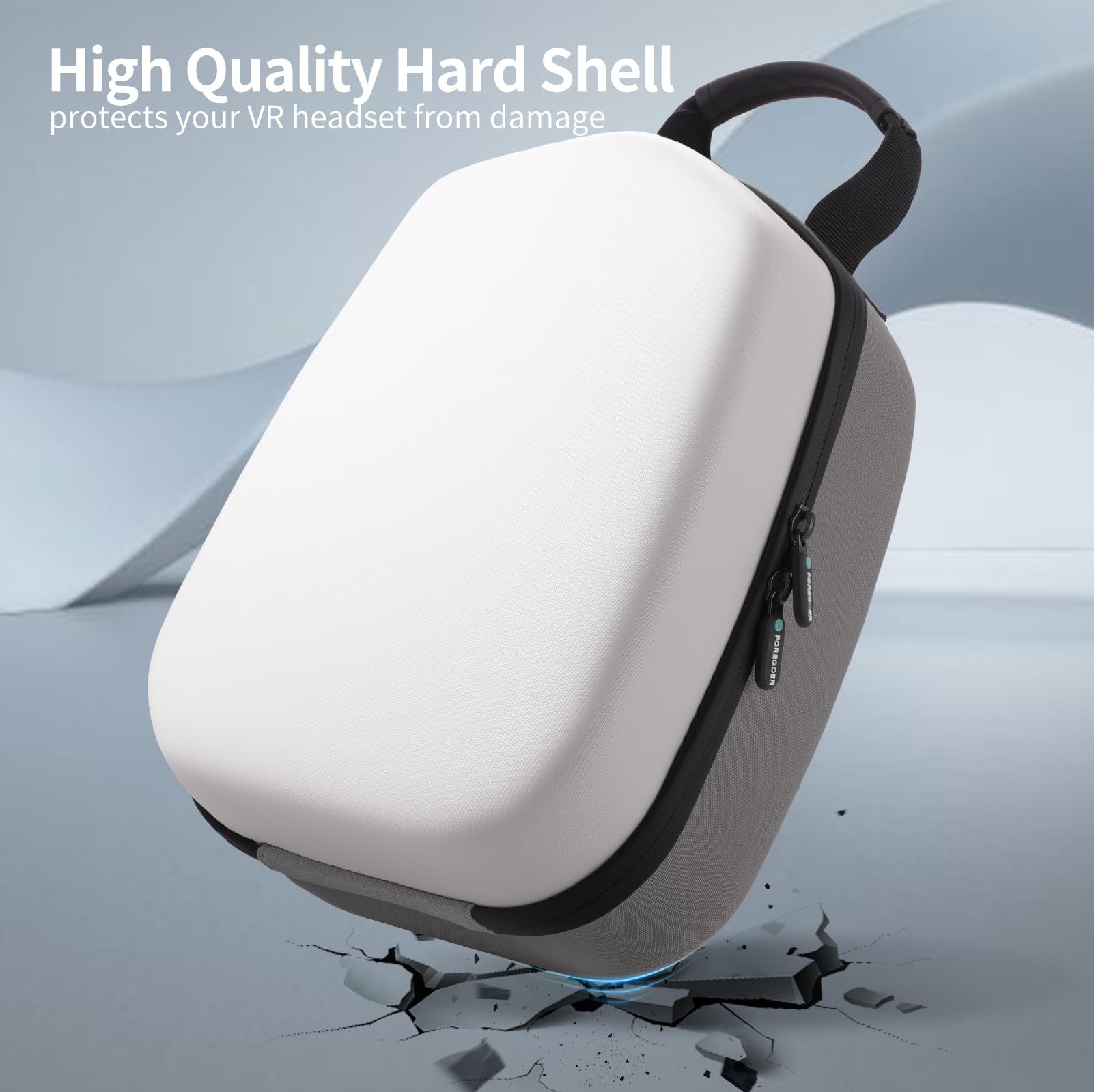 Foregoer Funda de transporte para Meta Quest 3/Oculus Quest 2/Apple Vision Pro, White, 29 x 22 x 12.5 cm, moda
