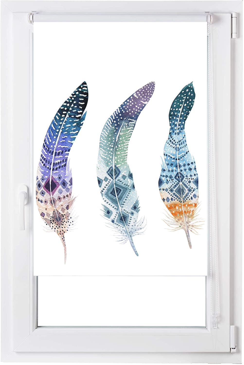 Estoralis | Animaux | Store Enrouleur | sans Outil Tissu translucide imprimé | A-164 | 55 x 150 cm. (Largeur/Hauteur) Taille du Tissu 52 x 150 cm. | Stores pour fenêtres et Portes