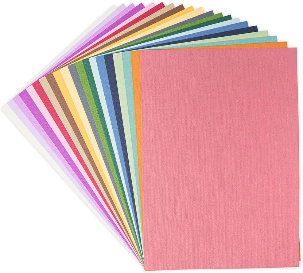 Sizzix Surfacez Cardstock 8 1/4" x 11 3/4" 20 Muted Colors 80Sh | 665695 |Chapter 2 2022