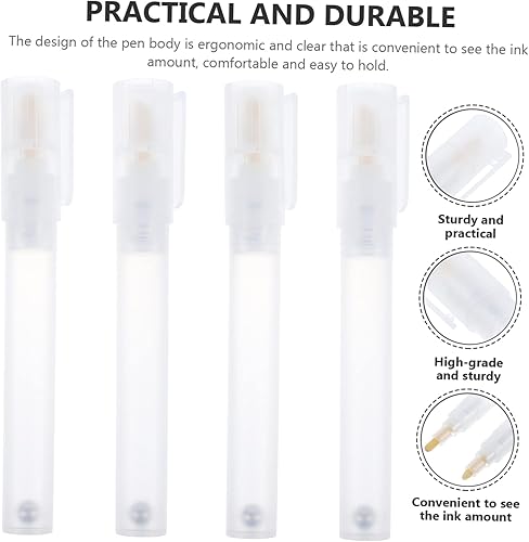 Miniatura 7 de Juego de bolígrafos de pintura recargables, marcadores de pintura vacíos para paredes, accesorios de marcador, esponja de cuentas de acero Pp