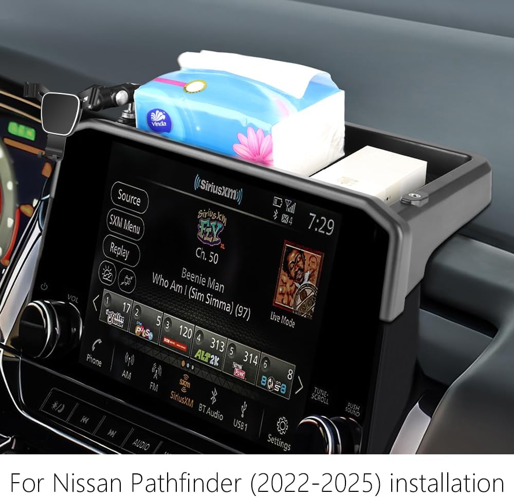 Car Phone Holder Center Console Organizer for Nissan Pathfinder 2022 2023 2024 2025 【Not Fit 2026】 Auto Accessories Navigation Bracket Interior Decoration Screen Mobile Cell Phone Mount case