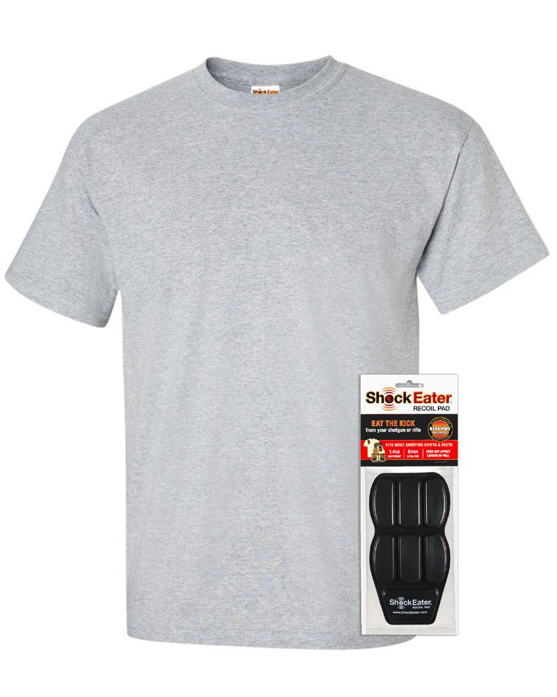 Men's Recoil Shooting Shirt with Recoil Pad - Sport Grey