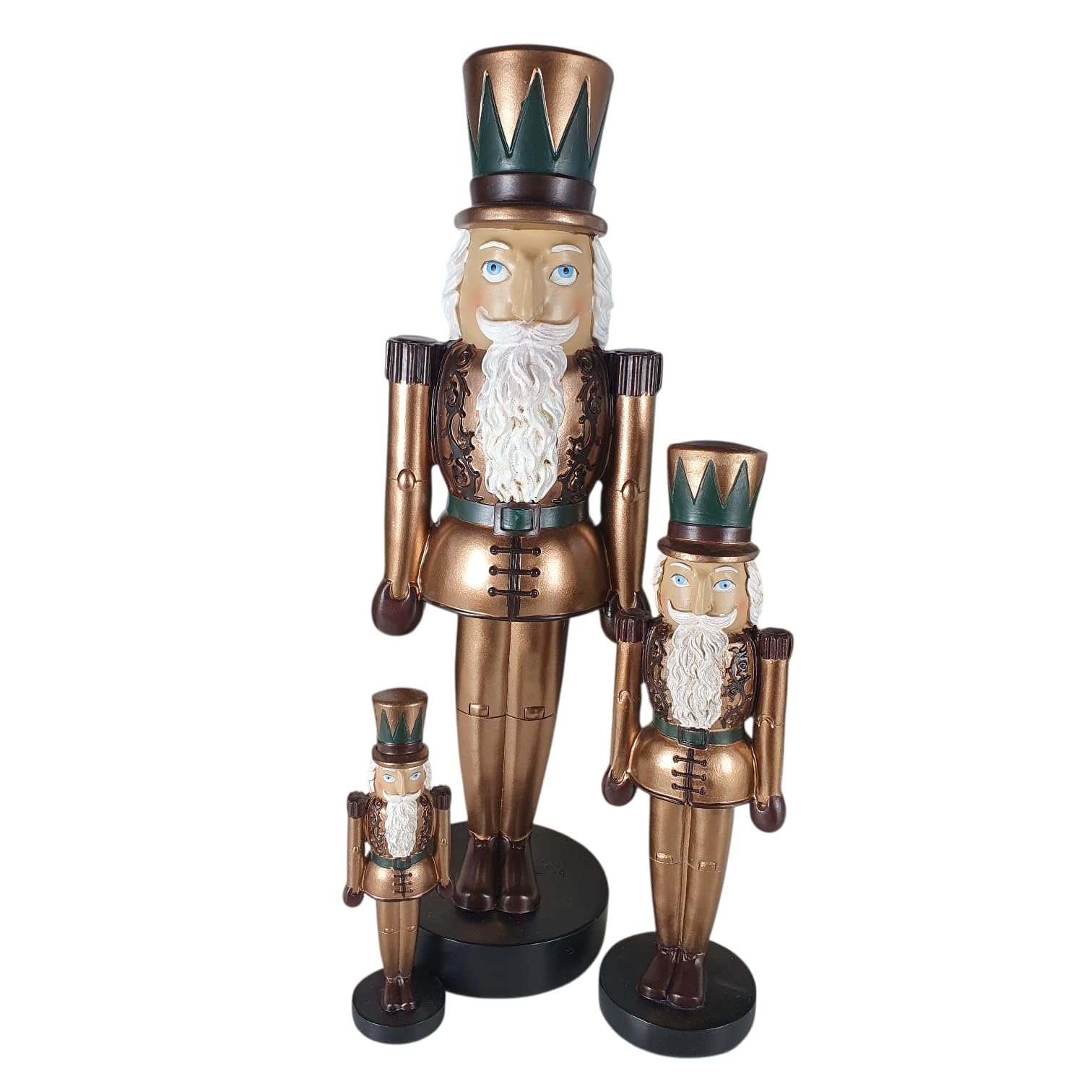 Deko, Nussknacker Figur im 3er Set 39 cm - Christmas Deko - Wohnzimmer Figur
