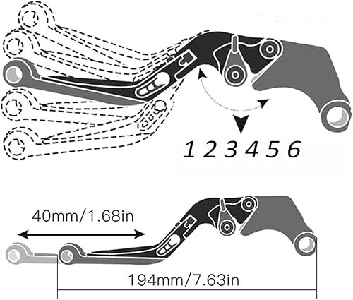 Miniatura 4 de for Y&AMAHA Xmax 300 XMAX300 2017 2018 2019 2020 All Years Brake Clutch Lever Extendable Adjustable Motorcycle Hand Grip Handle Motorcycle Brake