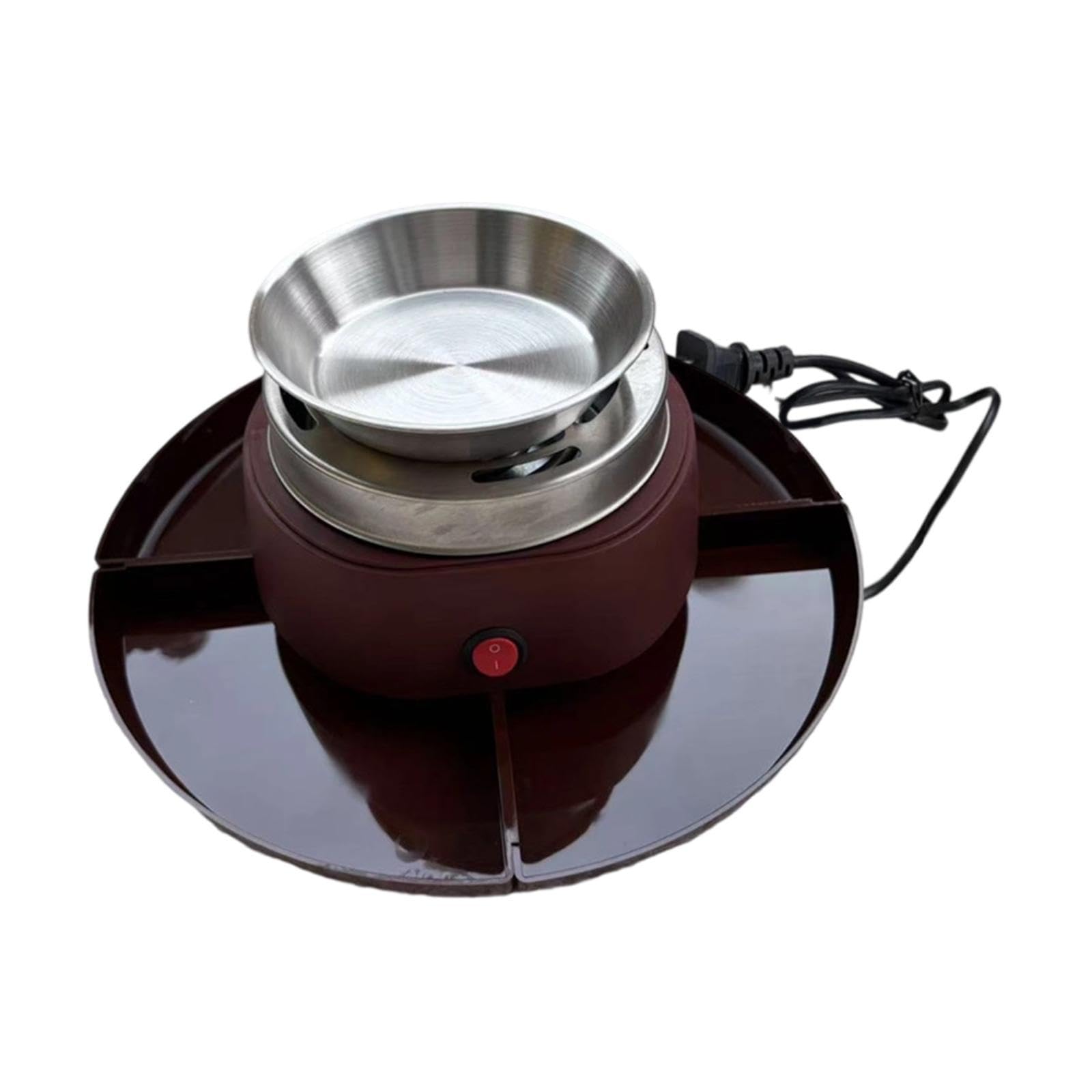 Kit para hacer s'mores y 1 placa para derretir malvaviscos, tostador eléctrico para hacer s'mores para cumpleaños, y interiores, Marrón Rojizo