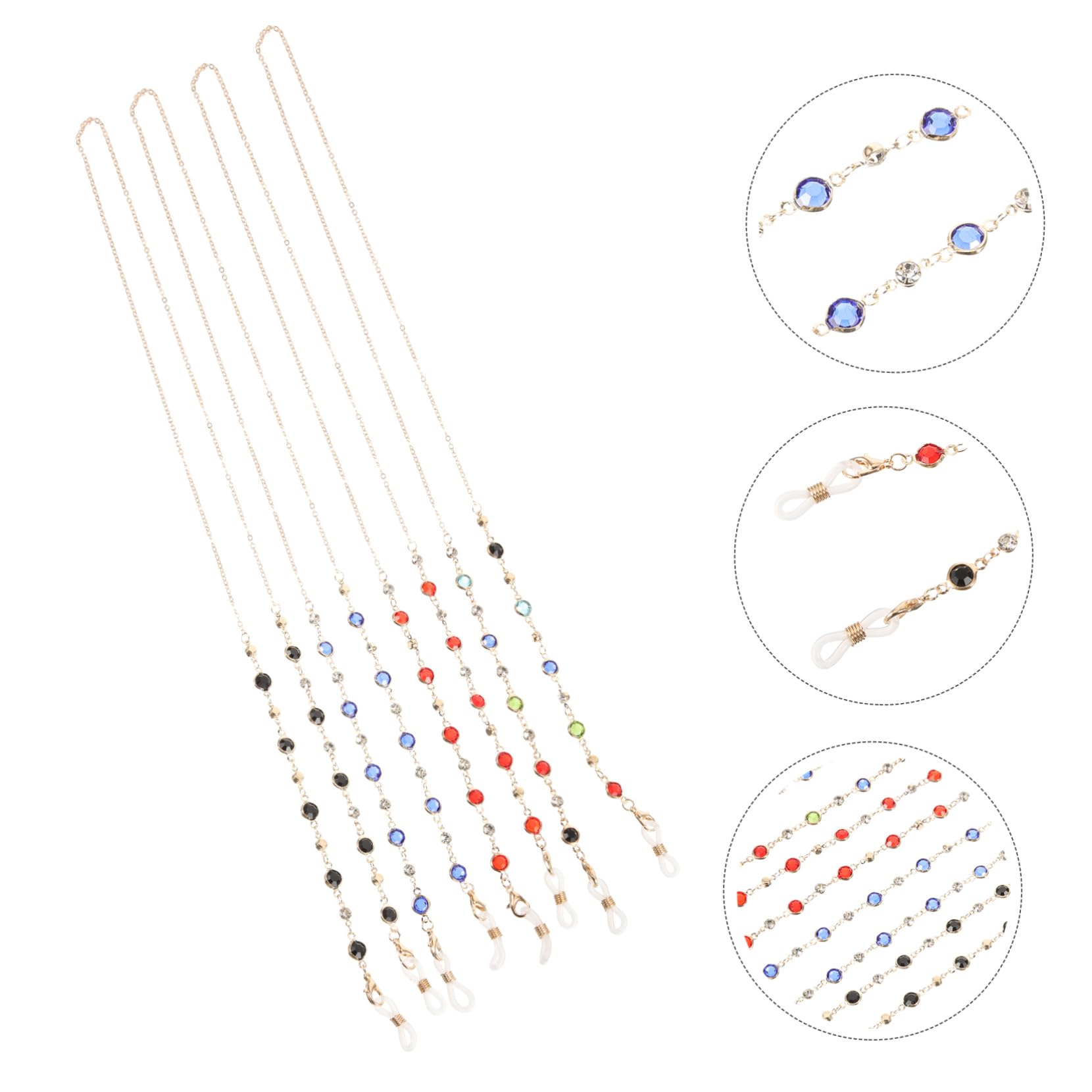 FOMIYES Catena Di Occhiali Uomo Occhiali Da Sole Catena Per Occhiali Con Perline A Forma Di Catene Di Occhiali Con Perline Catenella Per Occhiali Appesa Collo Lega