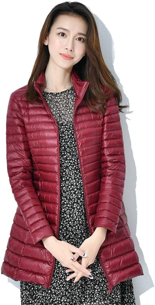ダウン ジャケット レデイース 軽量 XXL ダウンコート ライトダウン コート春秋冬 防風 暖かいロングコート超薄いダウンジャケッ