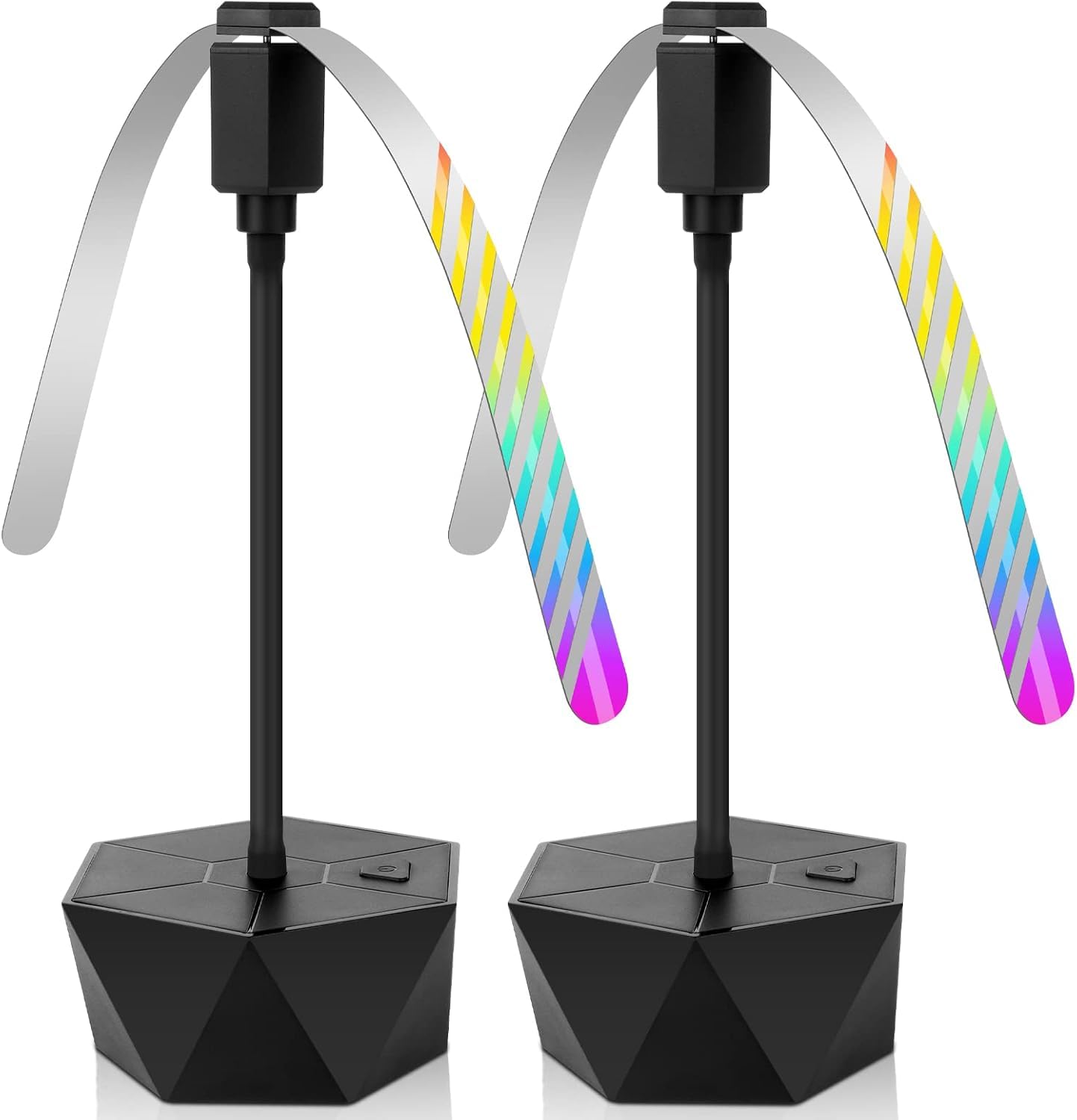 Automatic Bugs Repellent Fan, 2 Pcs Portable Table Fly Spinner Keep Flies and Insects Away from Food, Soft Blades Electric Fly Fans for Home Restaurants Picnic BBQ Camping
