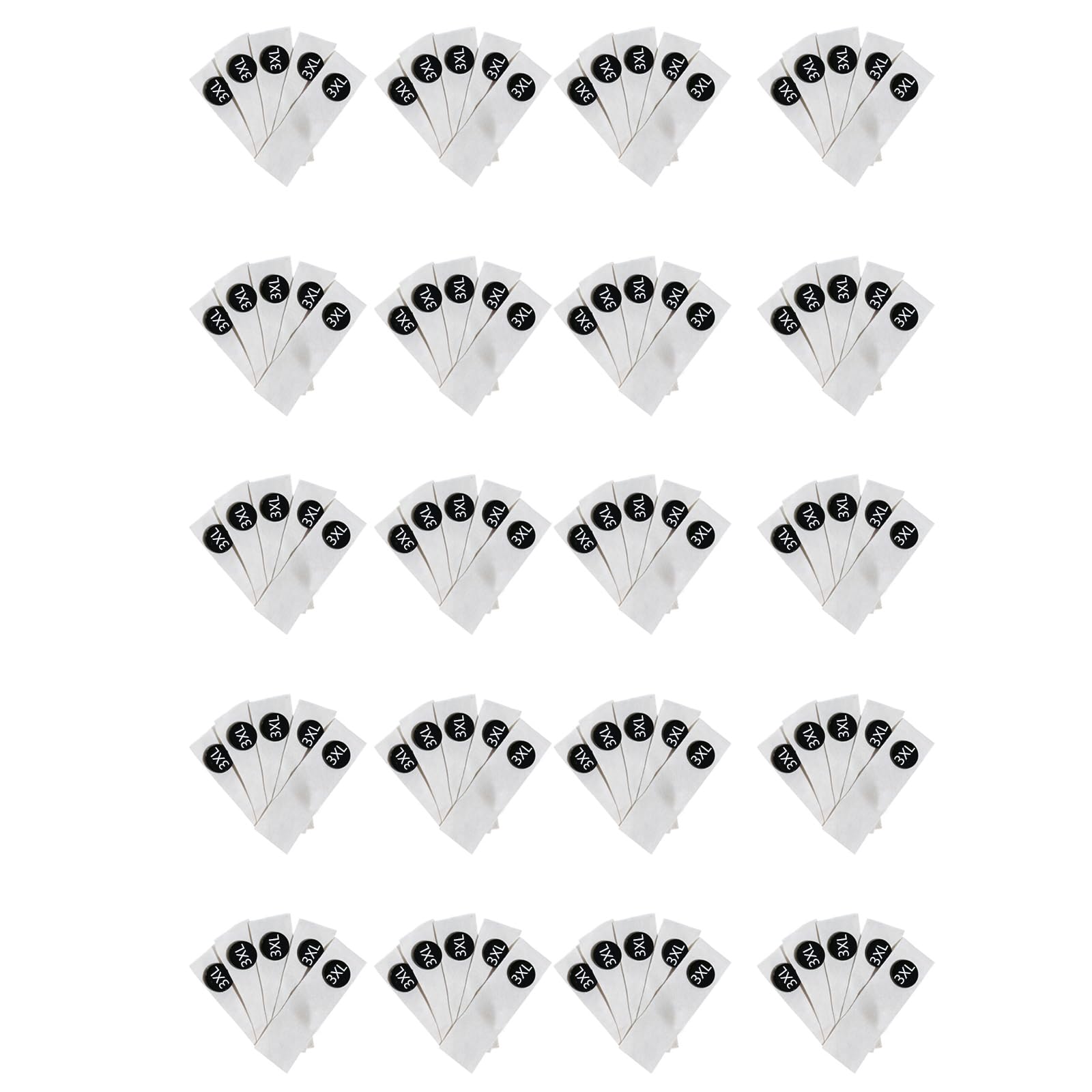 Tsophreniq White 100Pcs Washable Fabric Size Labels Assorted Size Clothing Labels For Garment Marking Household Clothing Identification Sewing