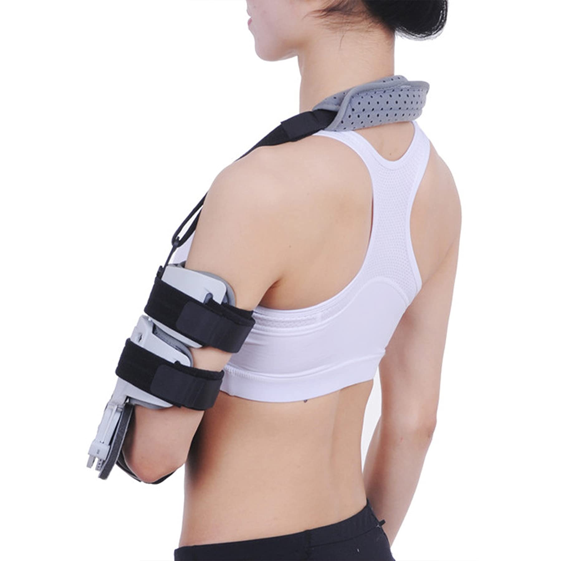 Estabilizador Cabestrillo bisagra ROM Codo recuperación cirugía Estabilizador tendón ligamento Férula Reparación Lesiones Brazo dislocación Rehabilitación postoperatoria Ajustable,Left