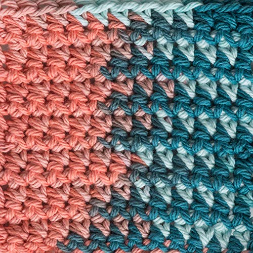 Image of Lily Sugar'n Cream Super Size Ombres Yarn, 3 oz, Coral Seas Ombre, 1 Ball
