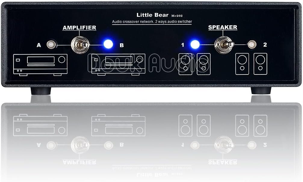 Nobsound Little Bear Audio Crossover Network Stereo 2-Way Amplifier/Speaker Switcher Passive Selector (MC202)