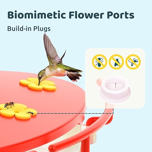 Miniatura 6 de NETVUE Birdfy® Hummee - Comedero inteligente para colibríes con cámara, panel solar y escudo incluidos, videos de aves de captura automática y